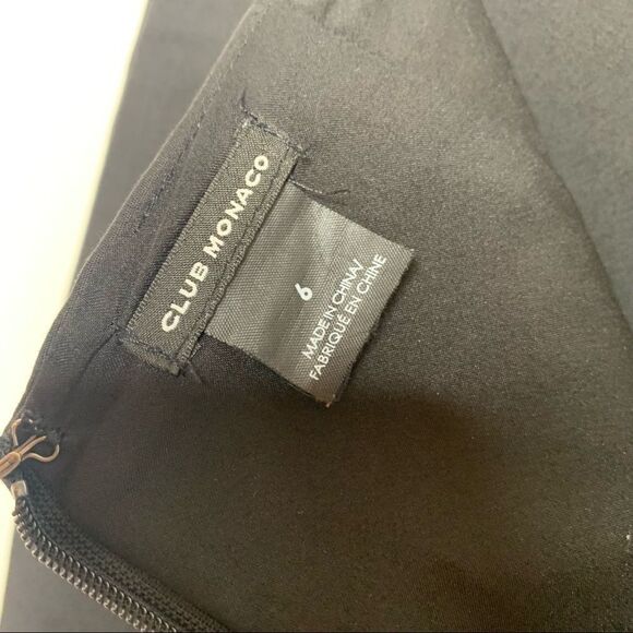 Club Monaco Sz 6 Pencil Skirt Leather Patch Pocket - Picture 5 of 7